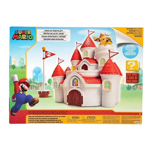 Super Mario Mushroom Kingdom Castle Playset with Exclusive 2.5” Bowser Figure thumbnail 6