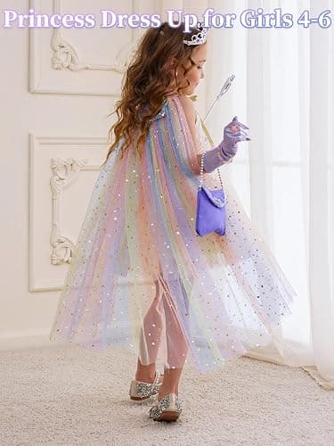 Fuzmo Light Up Princess Dress Up for Girls 3 4 5 6, Toddlers Dress Up Clothes, Princess Toy for Kids Birthday Gift thumbnail 4