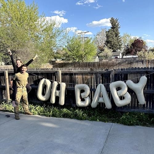 40 Inch Beige OH BABY Balloon for Baby Shower, Large Cream White Oh Baby Balloons Letters with Ribbon, Neutral Ivory Alphabet Oh Baby Balloon Banner Sign for Gender Reveal Backdrop Party Decorations thumbnail 9