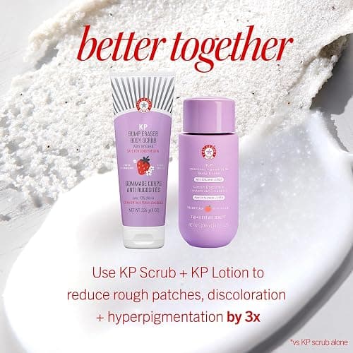 First Aid Beauty - KP Bump Eraser Body Scrub with 10% AHA, Keratosis Pilaris Exfoliator with Glycolic and Lactic acids, Helps Reduce Chicken Skin Bumps, Safe for Sensitive Skin, Strawberry Scent, 8 oz thumbnail 7