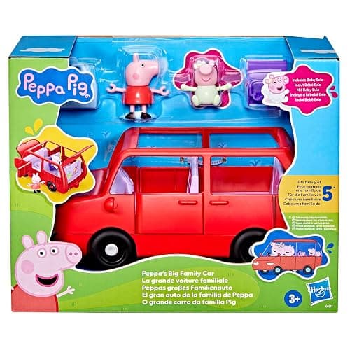 PEPPA PIG Peppa's Big Family Car with 2 Figures (Fits 5), Toy Car Playset for Girls and Boys 3 and Up thumbnail 3