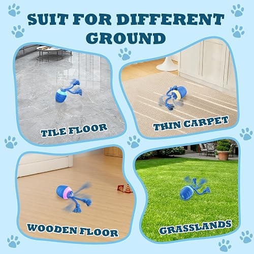 HVUATQ Interactive Dog Toys - 2025 Upgraded Motion Activated Balls for Medium/Large Dogs, Automatic Moving Dogs Toy Wicked Ball for Boredom, Interactive Dog Ball to Keep Them Busy(Blue) thumbnail 4