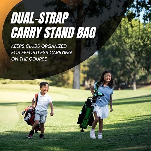La Jolla Club Junior Golf Set – Lightweight Alloy Driver, Stainless Steel Irons & Zinc Putter | Includes Dual-Strap Stand Bag thumbnail 7
