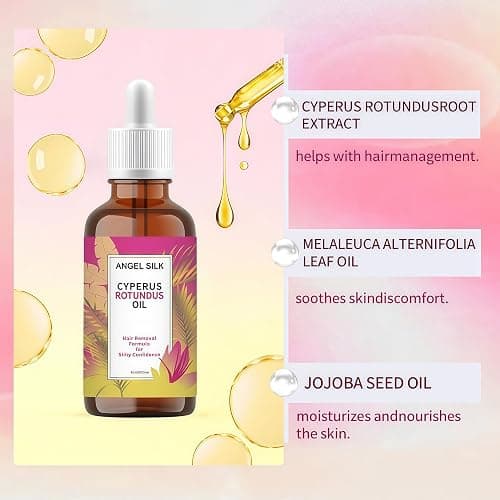 Cyperus Rotundus Oil, 60ml Natural Cyperus Rotundus Oil For Hair Removal Formula, Moisturizing & Soothing Cyperus Oil For Reducing Body Hair Growth, Silky Smooth & Confdence, All Skin Types thumbnail 5