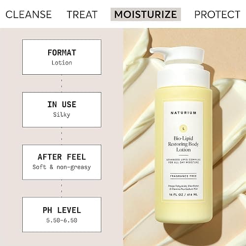 Naturium Bio-Lipid Restoring Moisturizing Body Lotion with Shea Butter, Fragrance Free, 14 oz thumbnail 2
