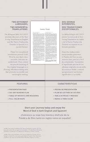 Bilingual Bible / Biblia bilingüe NLT/NTV (LeatherLike, Brown) thumbnail 2