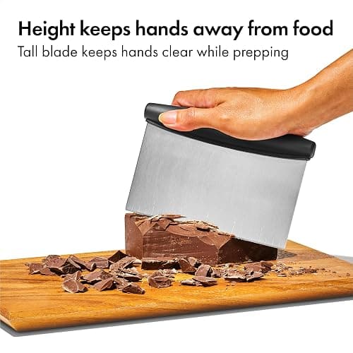 OXO Good Grips Stainless Steel Multi-Purpose Scraper & Chopper, Dough Cutter for Pizza, Bread and Cookie Dough, Multi-Purpose Vegetable Chopper, Dishwasher-Safe Kitchen Essential thumbnail 8