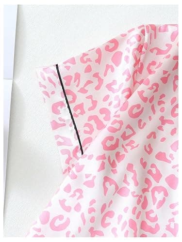 Verdusa Women's 2 Piece Pajama Sets Lightweight Fall Pajamas Cute Pj Set Button Shirt with Shorts Lounge Pjs thumbnail 4