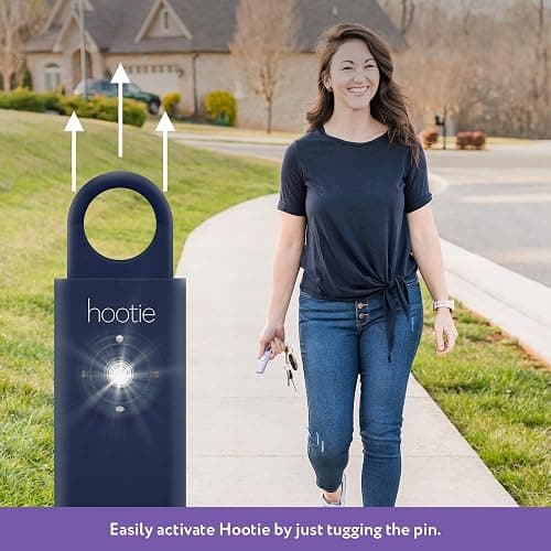 Hootie Personal Safety Alarm for Women, Men, & Kids - Keychain Alarm, Self Defense Strobe & Siren, Security Siren Keychain with 130dB Self Defense Siren & Strobe Light - Mint thumbnail 5