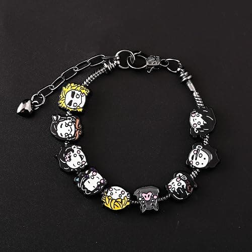 SONGCHANGJEWELRY Anime Slayer Beaded Bracelets Set – Tanjiro, Nezuko & Zenitsu Jewelry – Cosplay Gifts for Fans & Collectors thumbnail 3
