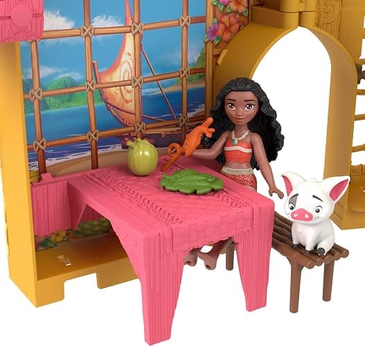 Mattel Disney Princess Toys, Moana Storytime Stackers Doll House with Moana Small Doll, 1 Animal Friend & 9 Accessories, Inspired by Disney Movie thumbnail 4