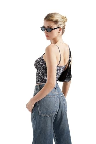 SUUKSESS Women Double Line Square Neck Tank Top Summer Y2K Going Out Basic Cami Shirt thumbnail 3