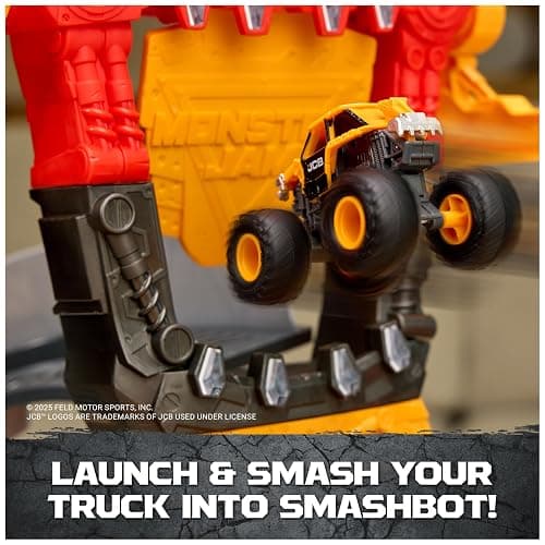 Monster Jam Smash & Bash SmashBot Playset with Launcher, Exclusive 1:64 Scale Monster Truck, 15-Inch Repairable Robot, Kids Toys for Boy and Girls Ages 3 and up thumbnail 4