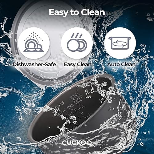 CUCKOO Micom Rice Cooker 3-Cup Uncooked / 6-Cup Cooked with Nonstick Inner Pot, Small Rice Maker with 8 Menu Options, Fuzzy Logic Technology, Auto Clean, Quick Rice Mode, White (CR-0375FW) thumbnail 9
