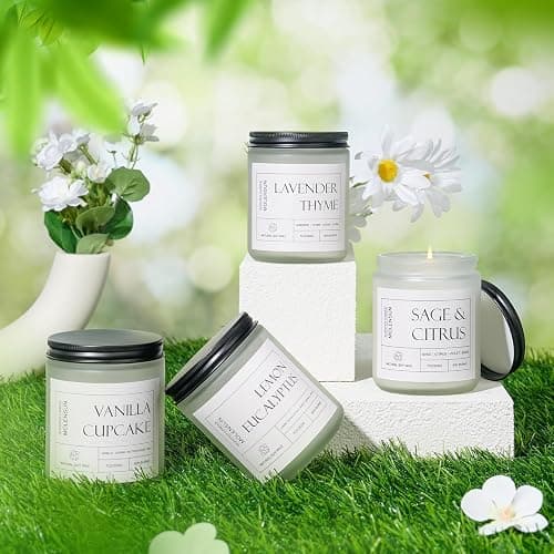 Molensun Vanilla Cupcake Scented Candle, Mother's Day Gifts, Aromatherapy Jar Candles, 7 oz Long Lasting Candles, Soy Wax Candle Gift for Women thumbnail 6