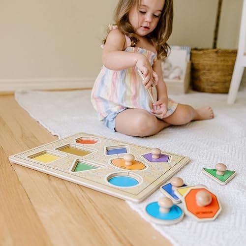 Melissa & Doug Deluxe Jumbo Knob Wooden Puzzle - Geometric Shapes (8 pcs) thumbnail 8