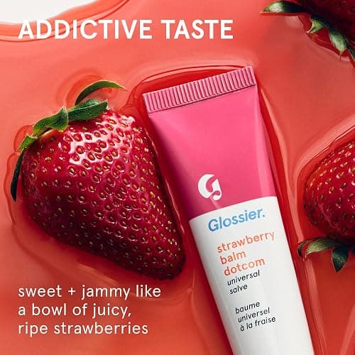 Glossier Balm Dotcom Lip Balm & Universal Salve, Strawberry Jammy Pink Tint | Up to 12-Hour Moisture, Nourishes Dry Cuticles & Skin, Antioxidant-Rich Lanolin, Beeswax & Castor Oil, Cruelty-Free thumbnail 3