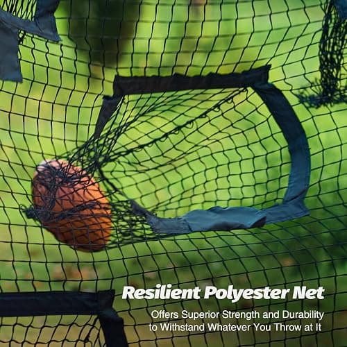 ZELUS 7 x 7ft Football Trainer Throwing Net | Training Target Practice with 5 Targets | Great for Quarterback | Includes Carry Bag thumbnail 3