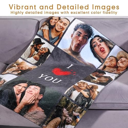DayOfShe Custom Blanket with Photo I Love You Girlfriend Boyfriend Gifts,Personalized Blankets for Mom,Dad,Couple,Husband & Wife Birthday Gifts for Women Men thumbnail 7