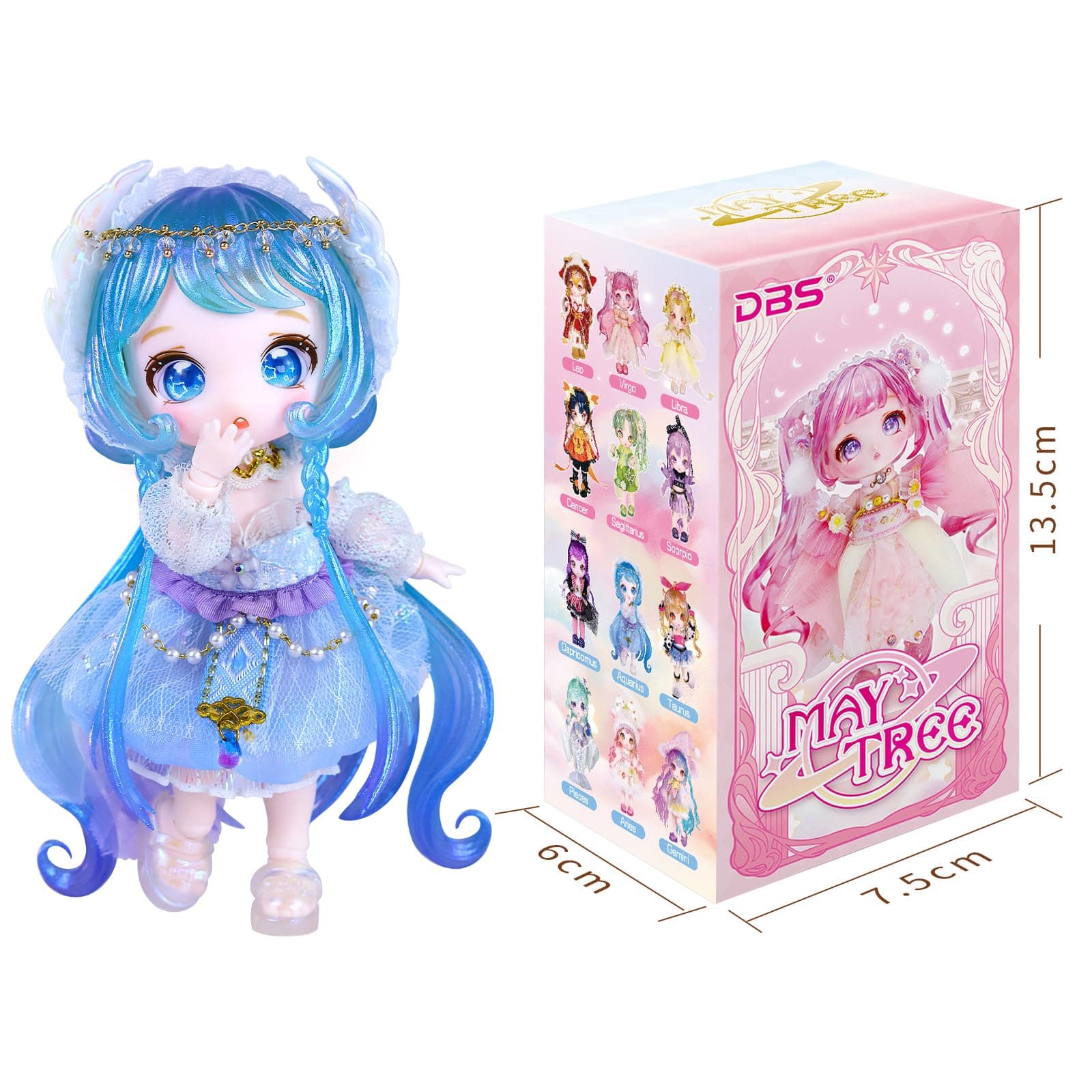 ICY Fortune Days 13cm bjd Doll - Anime Style Doll Set, Perfect for Gifts, Decorations, DIY Exercise, Collections, Girl Dolls 8+(Aquarius) thumbnail 7