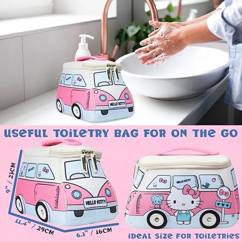 Get Trend Hello Kitty Toiletry Bag Women Teens Travel Essentials Girls Kawaii Makeup Bag Gifts for Her (Multi Hello Kitty) thumbnail 6