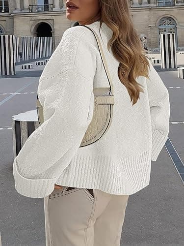 ANRABESS Women's Oversized Sweaters 2025 Long Sleeve Fuzzy Knit Casual Chunky Pullover Sweater Fall Outfits Clothes thumbnail 8
