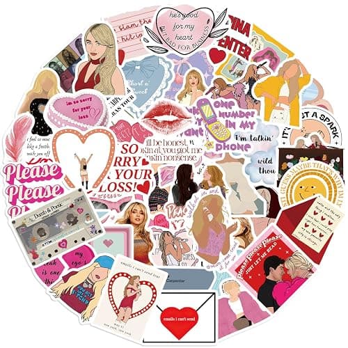 50pcs Music Singer Sabrina Carpenter Stickers Pack,Vinyl Waterproof Sticker Decals for Water Bottle, Laptop, Phone, Scrapbooking, Journaling Choice for Adults for Party Supply Decor thumbnail 6