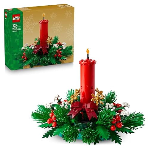 LEGO Centre de Table de Noël - Jouet avec Bougie, Baies Rouges, Étoiles Dorées & Feuillage - Décoration de Table - Activité en Famille - Cadeau Festif pour Ado Fille ou Garçon dès 12 Ans 40743 - Image 1