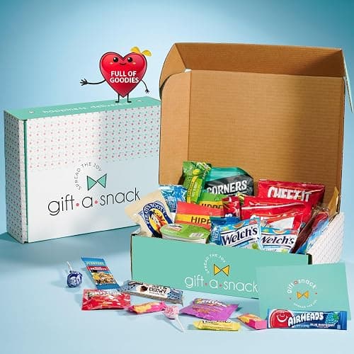 Gift A Snack - Back To School Snack Box Variety Pack Care Package + Greeting Card (40 Count) Birthday Sweet Treats Gift Basket, Candies Chips Crackers Bars, Office Food Assortments - 1. 40 Count thumbnail 2