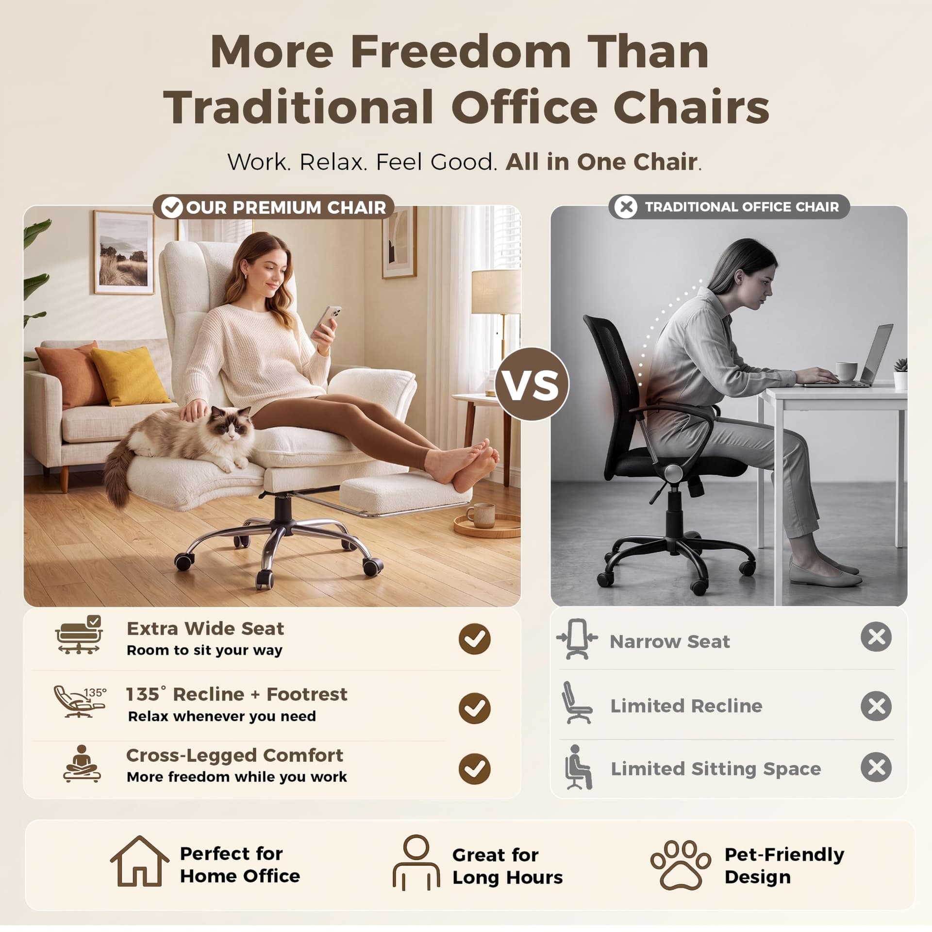 White Office Chair thumbnail 3