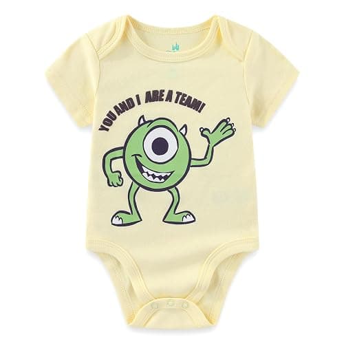 Disney Monsters Inc. Mike Wazowski James P. Sullivan Baby Boys 3 Pack Bodysuit Creeper for Newborn and Infant thumbnail 2