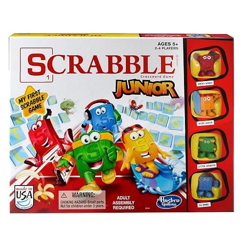 Hasbro Gaming Scrabble Junior Board Game | 2-4 Players | Family Educational Word Games for Kids | Back to School Gifts for Classroom | Ages 5+ - Image 1