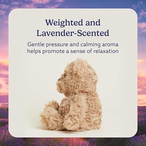 warmies Junior Microwavable & Weighted Stuffed Animals, Brown Curly Bear - Heated Stuffed Animal Plushie for Warmth & Comfort - Soft Plush Toys for Adults & Children (Boys, Girls, Babies & Toddlers) thumbnail 3