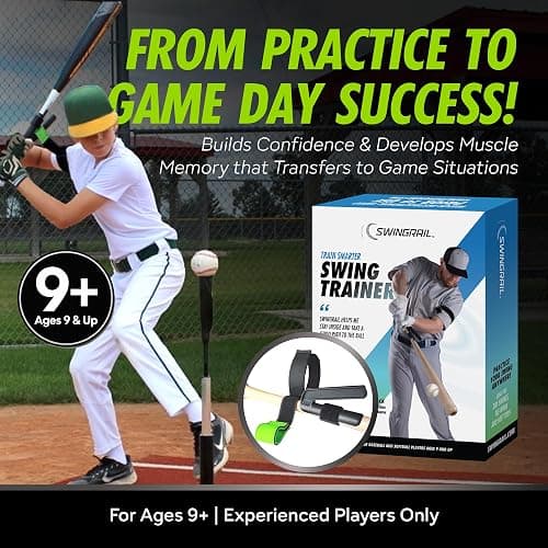 SWINGRAIL Baseball/Softball Swing Trainer Aid - Equipment for Batting and Hitting thumbnail 7