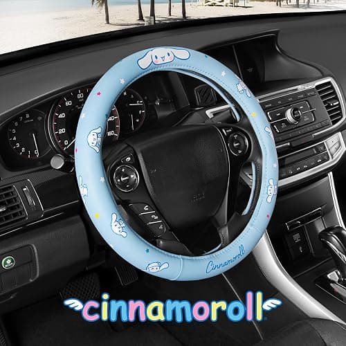 Sanrio Cinnamoroll Car Trunk Organizer, Steering Wheel Cover, Air Freshener & Refill – Cute, Collapsible, Heavy-Duty Storage & Car Accessories for Groceries, Tools, Travel – 12.5"L x 12.5"W x 9"H thumbnail 9