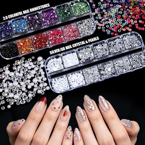 Teenitor Acrylic Nail Kit With Chrome Powder, Almond Tips, Art Brushes, Charms, 3D Gel, Tools, Stand - Beginner Set thumbnail 5