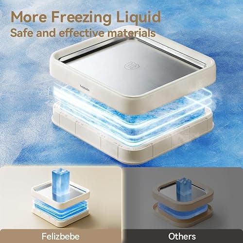 Rolled Ice Cream Maker, Felizbebe Instant Ice Cream Roller Tray with Lid and 2 Spatulas, Food Grade Premium Stainless Steel Cold Plate No-electricity for Fun Family Activities, DIY Parent-Child Time thumbnail 5