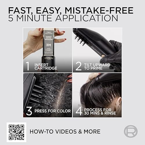 L'Oreal Paris Colorsonic Permanent Hair Dye Coloring Device for Root Touch Up, All Over Color, and Gray Coverage, Mistake-Free Application (Hair Color Cartridge Sold Separately) thumbnail 9