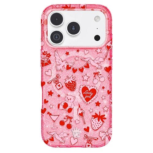 VELVET CAVIAR Case for iPhone 17 Pro | Compatible with MagSafe | 10ft Drop Tested | Protective Valentine's Day Cases | Be Mine Glitter - Image 1
