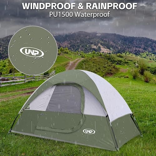 Camping Tent 2 Person, Waterproof Windproof Tent with Rainfly Easy Set up-Portable Dome Tents for Camping thumbnail 6