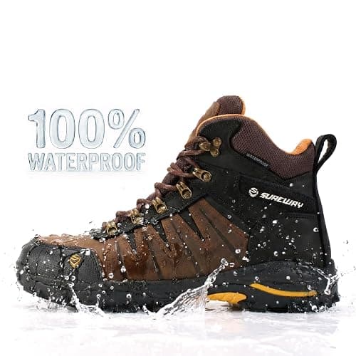 SUREWAY Men’s 6" Waterproof Soft/Steel Toe Work Boots - EH-Rated, Oil & Slip Resistant thumbnail 4