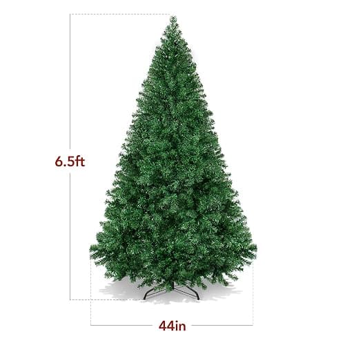 Best Choice Products Artificial Christmas Tree, 6ft Premium Unlit Hinged Design, Dense Branches Realistic Holiday Décor​ w/Easy Assembly, Base thumbnail 3