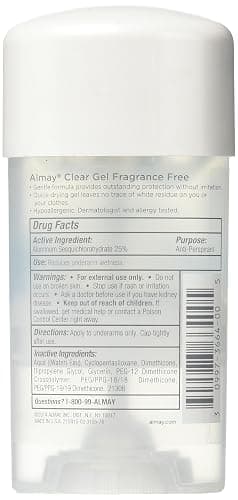 Almay Sensitive Skin Clear Gel, Anti-Perspirant & Deodorant, Fragrance Free, 2.25-Oz thumbnail 2