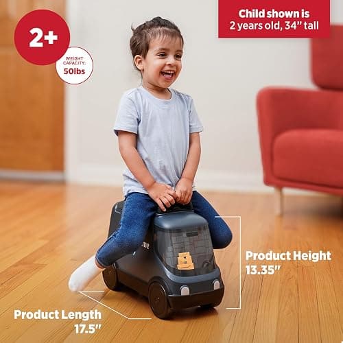 Amazon Delivery Van Ride On Toy for Kids, Blue Toddler Ride on Toy for Ages 2+, Amazon Exclusive thumbnail 3