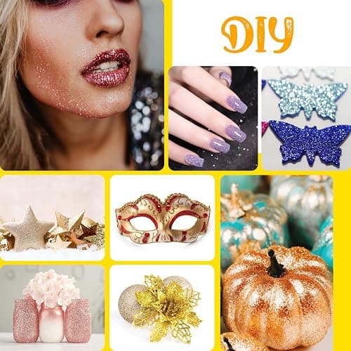 Temporary Glitter Tattoo Kids, Eleanore's Diary 31 Glitter Colors,165 Unique Stencils,2 Glue,4 Brushes,Adults & Kids Arts Glitter Make Up Kit, Gifts for Girls Boys Birthday Party Summer Festival thumbnail 7