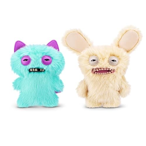 Fuggler Butt Ugly Pets 9-inch Series 1 by ZURU, Funny Ugly Monster Plush Toy (Yawper Cat, Mr Buttons Rabbit) - Image 1