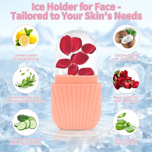 EUHBLE 3-in-1Face Ice Roller, Stainless Steel Gua Sha & Cleansing Brush Set | DIY Cold Therapy Kit for Puffiness Brighten Facial Lift,Reusable Spa Tools for All Skin Types Self-Care Gift for Women thumbnail 3