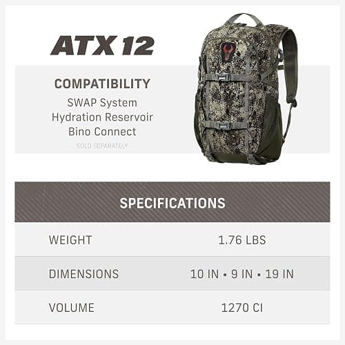 Badlands ATX 12 Hunting Pack - All-Terrain Xtreme Tactical Backpack, Lightweight, Water Resistant, Realtree EDGE thumbnail 7