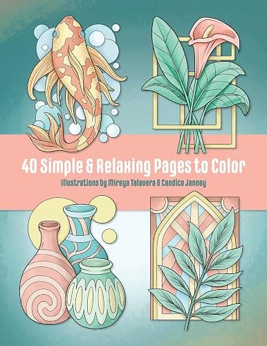 Minimalist Art: Adult Coloring Book for Women and Teens with Easy Boho Designs for Stress Relief and Relaxation (Easy Coloring Books) thumbnail 2