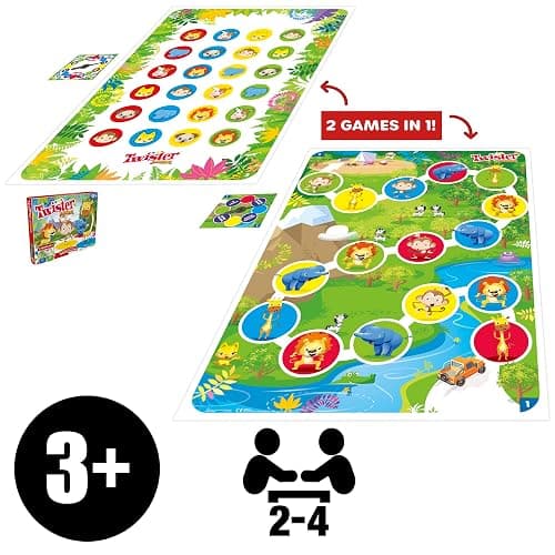 Hasbro Gaming Twister Junior Game, Animal Adventure 2-Sided Mat, 2 Games in 1, Party Game for Kids Ages 3 and Up, Indoor Game for 2-4 Players - Multicoloured thumbnail 16